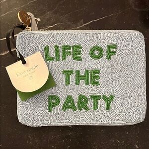 Kate Spade Life of the Party Beaded Pouch - Blue and Green